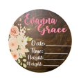 thumbnail image 1 of Birth Announcement Plaque Engraved Ornamental Cute Baby Name Reveal Sign Keepsake for Photo Props, 1 of 12