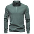 thumbnail image 4 of Dagugfen Quarter Zipper Pullover Men Long Sleeve Slim Fitted Thermal Base Layer Running Workout Tops, 4 of 5