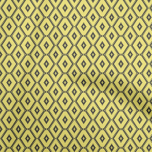 oneOone Viscose Chiffon Yellow Fabric Block Craft Projects Decor Fabric Printed By The Yard 42 Inch Wide-54