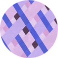 thumbnail image 1 of Ahgly Tapis Rond Lavable en Machine Intérieur Transitionnel Mauve Violet, 5 Pieds Rond, 1 of 7