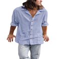 thumbnail image 2 of Casual Button down Tops with Pockets for Men‘s Long Sleeve Shirts, 2 of 8