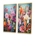thumbnail image 3 of Designart "Mountain Spring Celebration of Wildflowers III" Wildflowers Framed Wall Art Set Of 2 - Traditional Pink Gallery Wall Frame Set For Home Decor, 3 of 6