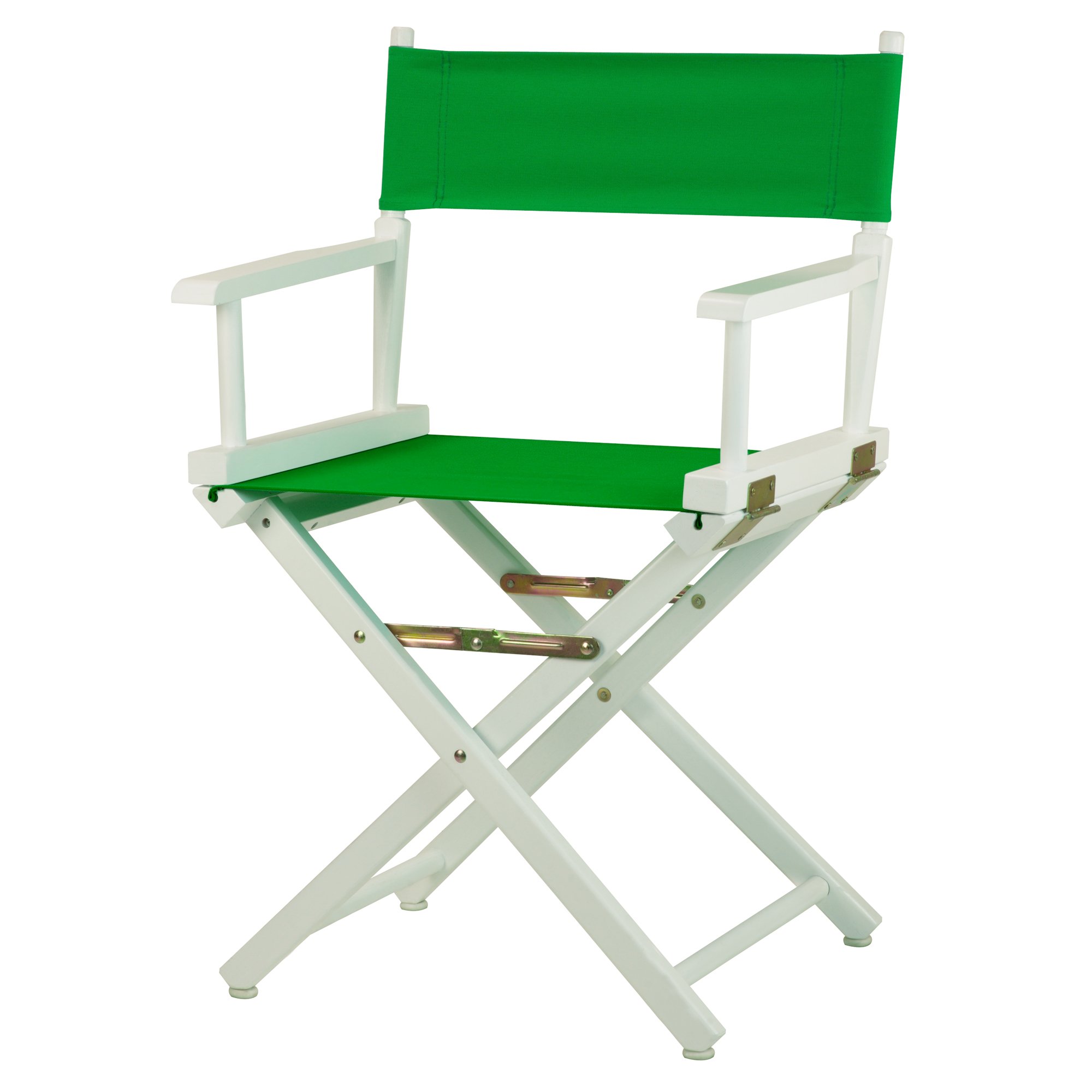 Casual Home 18"" Director's Chair White Frame with Green Canvas