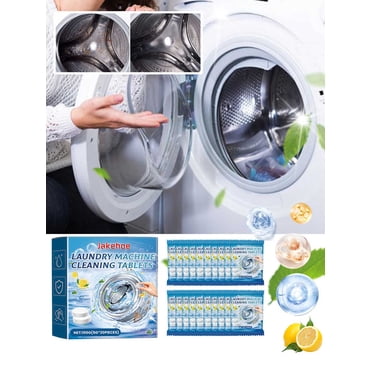 Fasiaou Pastilles Nettoyantes pour Laveuse, Lot de 20, Détartrant Puissant - Nettoyage en Profondeur pour Laveuse à Chargement Frontal et Laveuse à Chargement, Sécuritaire, Désodorisant Écologique, Nettoyer le Tambour et le Joint de Cuve à Lessive