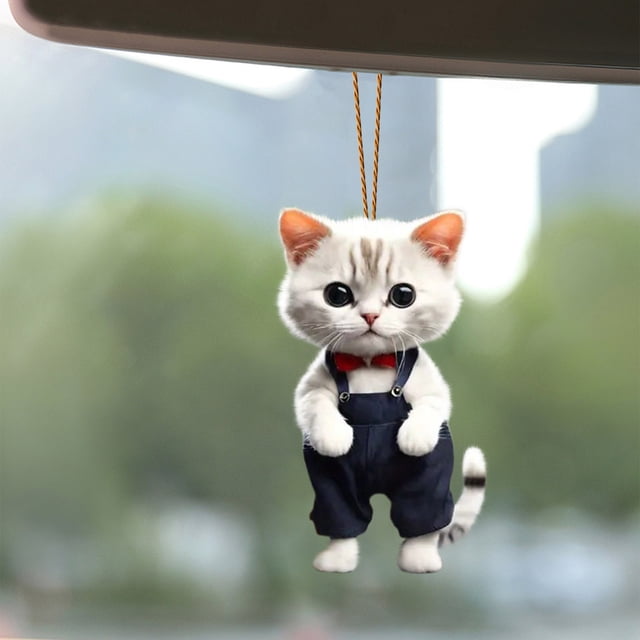 TopLLC 2PC Christmas Ideas Kittens Car Pendant Backpack Pendant license plate
