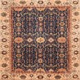 thumbnail image 1 of Ahgly Company Tapis d'Intérieur Carrés Abstraits Rouge Brun Géométriques, 4 Pieds Carré, 1 of 6