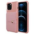 thumbnail image 2 of iPhone 13 Pro Max Wallet Case, Shockproof Rubber Card Holder Wallet PU Leather Back Phone Case Kickstand Protective Scratch Hybrid Bumper Shell for Apple iPhone 13 Pro Max 6.7 inch, Rosegold, 2 of 7
