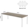thumbnail image 2 of Tribesigns 78.74-Inch Large Conference Room Table, Modern Office Meeting Seminar Table Desk with Metal Legs and Adjustable Foot Pads, Seats 6-8 People, Oak Finish, 2 of 5