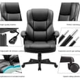 thumbnail image 2 of Homall Faux Leather High-Back Executive Office Chair with Lumbar Support,Black, 2 of 7