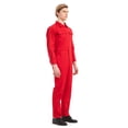 thumbnail image 4 of TOPTIE Combinaison en Sergé à Manches Longues à Fermeture Éclair Frontale pour Hommes 8,5 oz - Rouge - m Régulier, 4 of 8