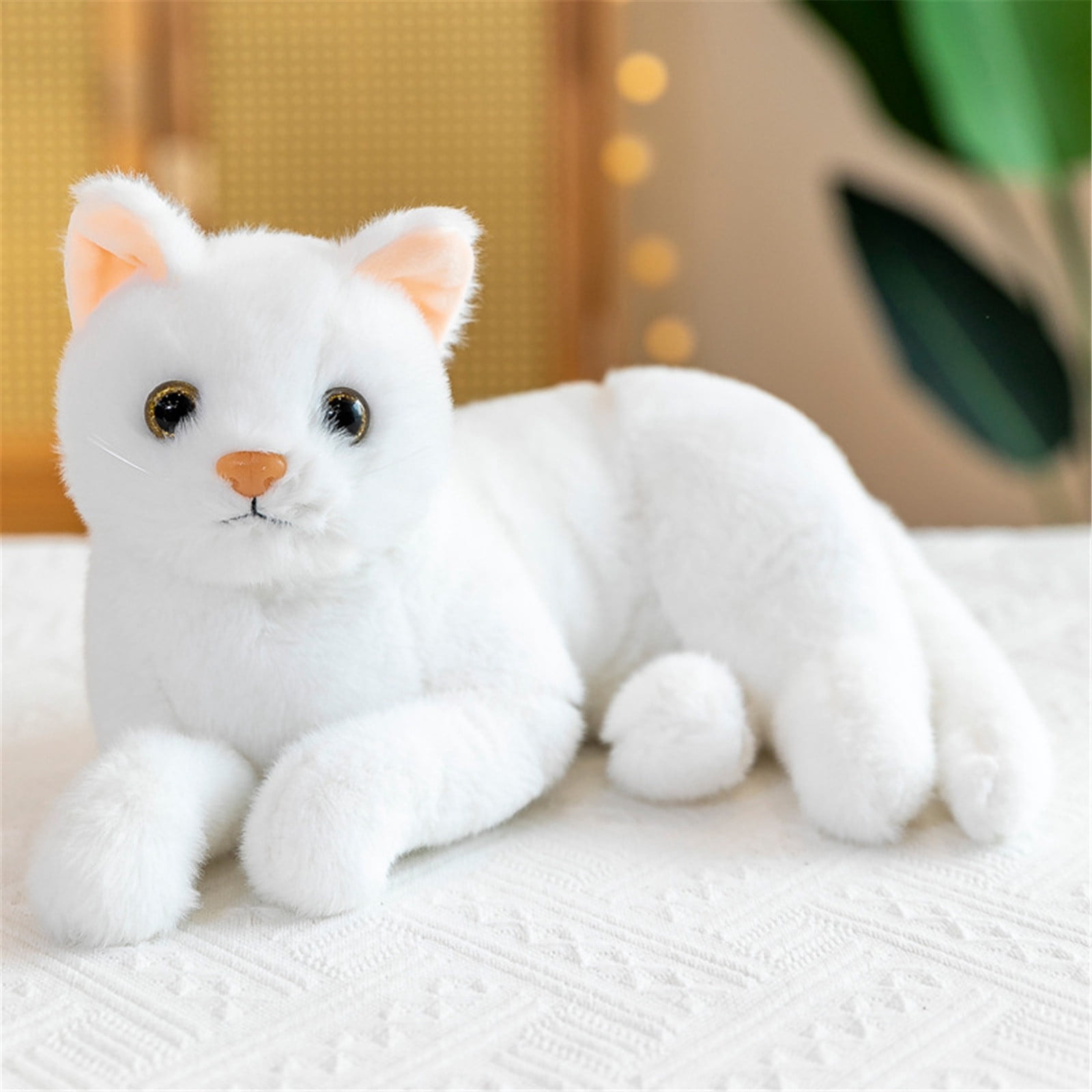 yievot Cute Simulation Cat Plush Toy Birthday Gift Holiday Gift Home Decoration