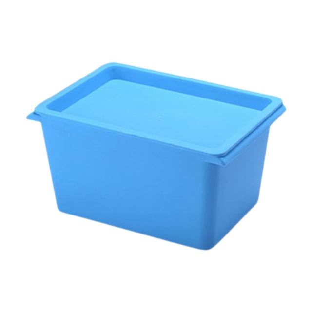veasfak Organisateur de Rangement pour Jouets Bac Conteneur de Rangement Bacs pour Salon Maison Garde-Robe Bleu 26x17x14cm