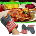 thumbnail image 2 of Coussins Chauds et Mitaines de Four Cuisine Cuisson Coton Gants de Four à Micro-Ondes Mitaines Coussinet de Casserole Protégé contre la Chaleur Beige, 2 of 7