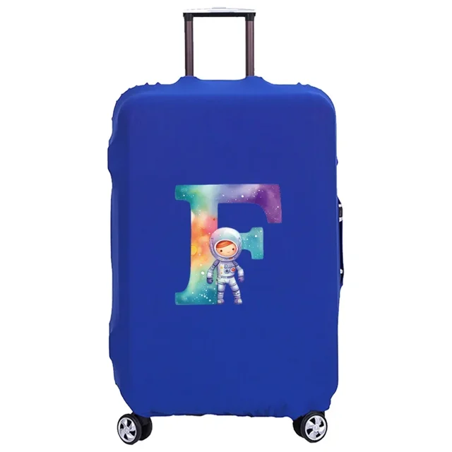 Housse de Valise Lavable Housse de Protection Étui Anti-Rayures Housse Adaptée Motif Imprimé Astronaute Convient aux 18-32 Pouces 8astronaut letter F m