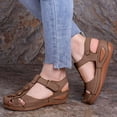thumbnail image 2 of Mepaouo Womens Arch Support Orthopedic Sandals Closed Toe Ankle Strap Summer Hollow out Wedge Shoes, 2 of 6