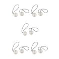 thumbnail image 1 of yingyy 1/2/3/5 2 Pieces Curtain Tieback Round Polyester Replacement Simple Style Household Kitchen Sunshade Drape Fixing Fastener Light Silver 5PCS, 1 of 6