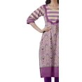 thumbnail image 4 of Moomaya Robes Indiennes pour Femmes Décontractées d'Été Imprimées Manches 3/4 Longue Kurta, 4 of 6