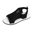 thumbnail image 1 of Kcodviy Ladies Summer Solid Color Women's Sandals Breathable Mesh Open Toe Wedge Sandals for Women Lightweight Flat Sandals, 1 of 7