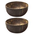 thumbnail image 1 of 2Pcs Coconut Shell Bowl Soup Salad Noodles Rice Fruit Dish Container Handicraft, 1 of 7