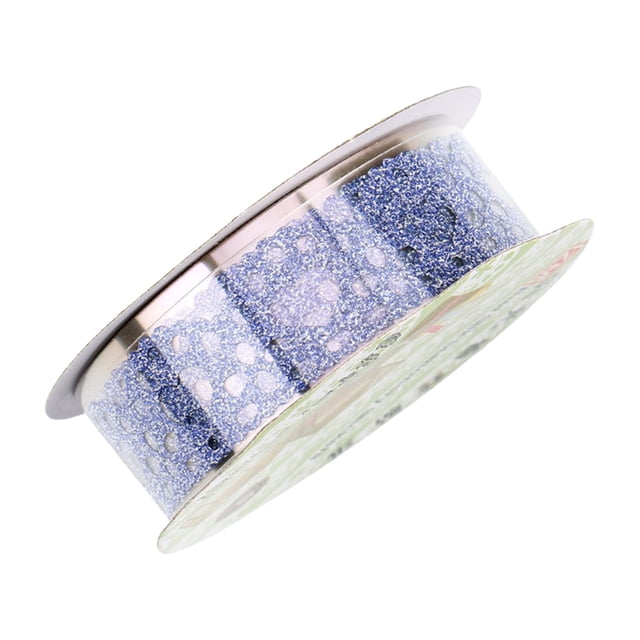 Masking Tape, Glitter Lace Flower Pattern Adhesive Tape for Scrapbooking Journal Planner Diy Crafts Blue