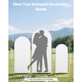 thumbnail image 2 of VEVOR Arch Backdrop Stand, Set of 3, 6/5/4 ft, Stable Structure, Easy Assembly, Gold Metal Arch Backdrop Stand with Cover, for Wedding, Birthday Party, Graduation, Celebration, and Ceremony Decoration, 2 of 9