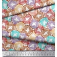 thumbnail image 2 of Soimoi Silk Fabric Coral Ocean Print Fabric by The Yard 42 Inch Wide, 2 of 2