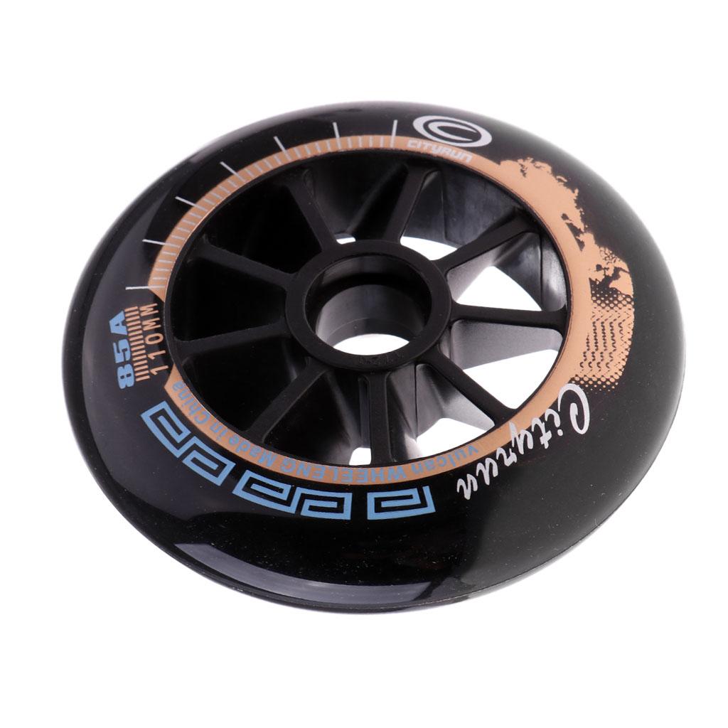 S SERENABLE Speed Skating Wheels Outdoor Indoor Inline Skate Wheels Tool 110mm Black