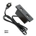thumbnail image 1 of Powered USB Hub Socket Recessed USB Power Strip Outlet with Power Supply 2 USB Ports 2.1A Mounted into Bed Desk Table Sofa Black, 1 of 6