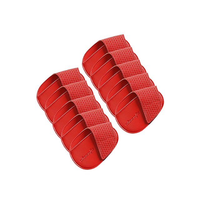 Golf Head Covers PU Portable Protector for Athlete Travel Iron Headcover Practical Golf Training Red Large