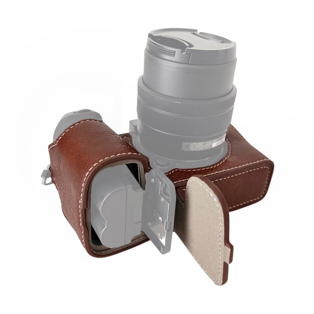 Graflsoa Leather Camera Case with Strap for Fujifilm XS20, Available in Multiple Colors Including Coffee, Black, Brown, Green, Pink - Synthetic Leather Material