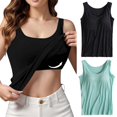 thumbnail image 2 of Camisole en Coton pour Femmes, Camisole Ajustable avec Soutien-Gorge Intégré, Tricot Extensible, 2 of 6