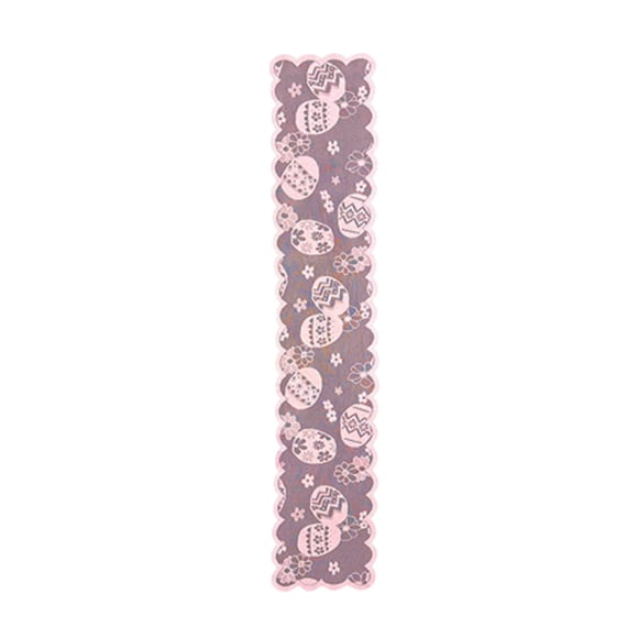 Easter Table Decoration Lace Tablecloth with Pineapple Bunny Eggs Design 70.87 in x 13.39 in for Dining or Coffee Table