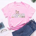 thumbnail image 4 of Économies du Printemps! CEHVOM Hauts de Pâques pour Femmes Grande Taille, T-Shirt à Col Rond pour Femme avec Mignon Imprimé de Lapin, Haut Graphique Mode et Confortable pour Femme à Manches Courtes, Haut à Col Rond, 4 of 7