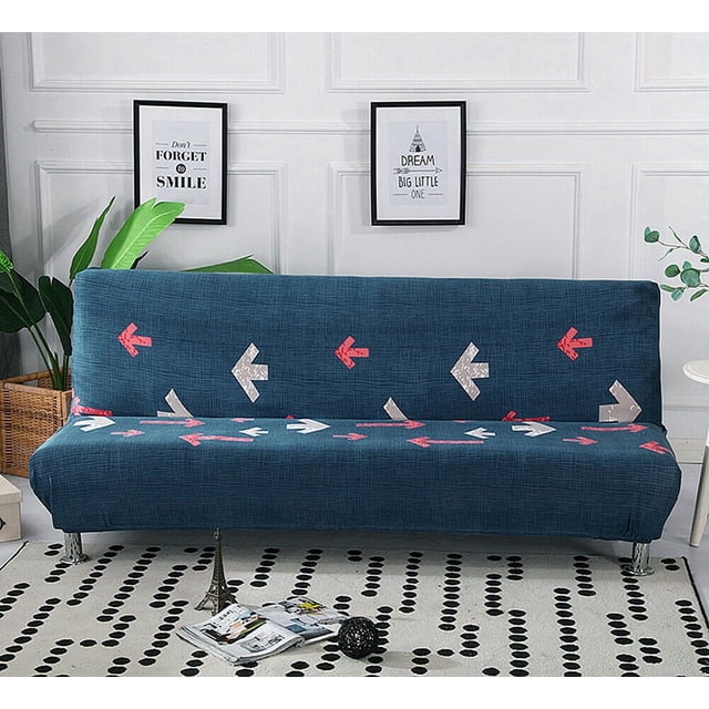 CHOK 2024 Futon Slipcover Armless Sofa Cover Stretch Sofa Bed Slipcover Protector Elastic