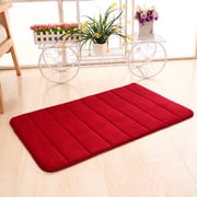 Cagogo Memory Foam Bath Mat, Absorbent Slip Resistant Bathroom Mat for Shower Floor, Super Soft Microfiber Coral Velvet Rug, Non Slip Pad for Bath Tub Toilet Home Decor