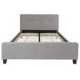 thumbnail image 2 of Tribeca Queen Size Tufted Upholstered Platform Bed in Light Gray Fabric, 2 of 6