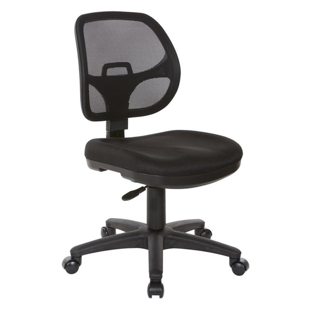Mesh Screen Back Task Office Chair in Black Fabric