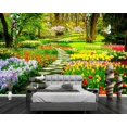 thumbnail image 2 of 3D Wallpaper Flower Garden Path SKU# WAL0205, 2 of 8