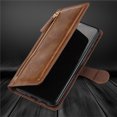 thumbnail image 3 of Kelvin Leather Flip Zipper Magnetic Wallet Phone Case Card Holder For iPhone 13 (Brown), 3 of 9