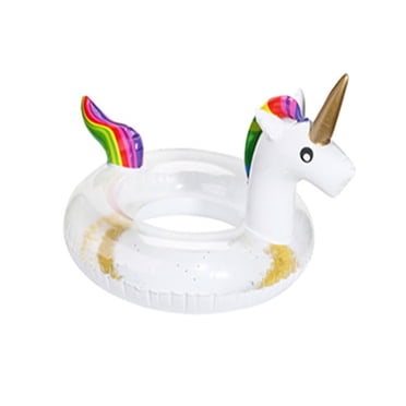 Pool Float Inflation Swimming Floaty Pool Toy Swimming Ring with Sequins Unicorn Pool Party Water Fun