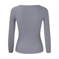 thumbnail image 5 of PMUYBHF Combinaison Chandail pour Femmes Couleur Unie Col en U Tricot Col Roulé Hauts S, 5 of 5