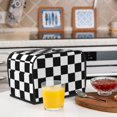 thumbnail image 5 of Toaster Cover 4 Slice Black and White Checkered Dustproof Bread Maker Cover Fingerprint Bakeware Protection Wide Slot Toaster Bag Reusable Kitchen Small Appliance Cover TC278, 5 of 5