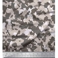 thumbnail image 1 of Soimoi Modal Satin Fabric Two Tone With Grey Camouflage Printed Fabric 1 Yard 42 Inch Wide, 1 of 3