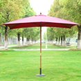thumbnail image 1 of Outsunny 7’x10’ Wooden Rectangle Patio Umbrella, 1 of 3