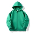 thumbnail image 2 of FAOWME Chandails à Capuche à Manches Longues pour Enfants, Unisexes, Doux, avec Poche, Vert 5-6 Ans, 2 of 7