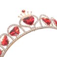 thumbnail image 4 of MasteelfCA Diadème Cœur Rouge Descendants Couronne Cœur Bijoux pour Cheveux Couronne de Mariage pour Mariée, 4 of 7