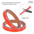 thumbnail image 3 of Unique Bargains 4 Rouleaux 0.47 Pouces x 9.8 Pieds Bande Fluorescente Phosphorescente pour Animaux, Rouge, 3 of 5