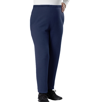 Silvert's Women's Adaptive Side Opening Fleece Pants, Navy, S