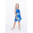 thumbnail image 2 of Robe Hawaïenne pour Fille à Col Rond avec Volants au Coucher de Soleil Néon, 2 of 5