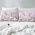 thumbnail image 4 of Erosebridal Purple Rabbit Full Sheet Sets For Teens,Floral Eggs Bedding Full Size,Easter Decor,Lightweight,4-Piece, 4 of 7